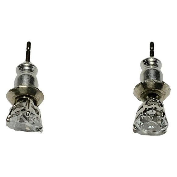 Auth SWAROVSKI - Silver Clear Hardware Swarovski Crystal Earrings - Picture 1 of 3